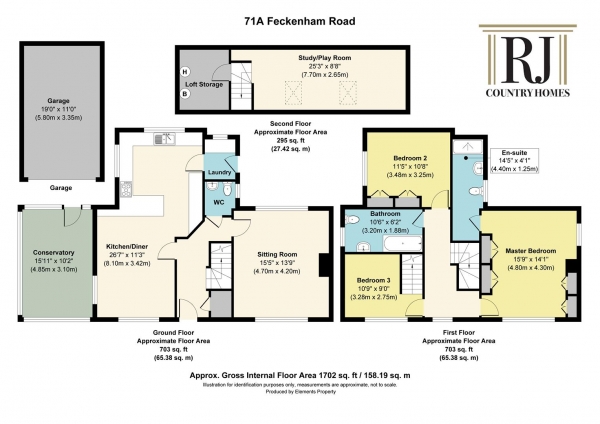 Floor Plan Image for 3 Bedroom Detached House for Sale in Feckenham Road, Astwood Bank