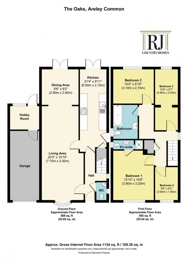 Floor Plan Image for 4 Bedroom Detached House for Sale in Areley Common, Near Stourport-On-Severn, Worcestershire