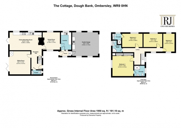 Floor Plan Image for 4 Bedroom Detached House for Sale in Dough Bank, Near Ombersley, Worcestershire