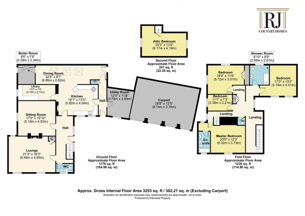 Floor Plan Image for 5 Bedroom Detached House for Sale in Neen Sollars, Shropshire/Worcestershire Border