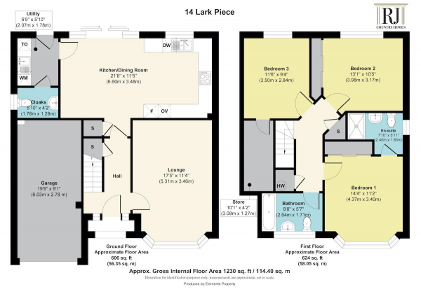 Floor Plan Image for 3 Bedroom Detached House for Sale in Lark Piece, Droitwich Spa, Worcestershire