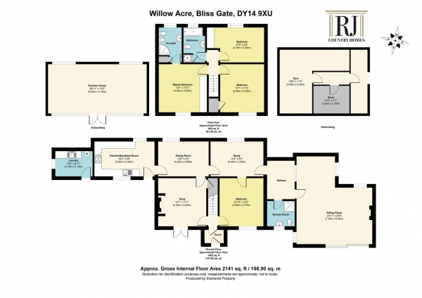 Floor Plan Image for 4 Bedroom Cottage for Sale in Bliss Gate Road, Rock, Kidderminster