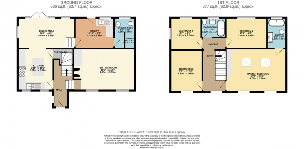 Floor Plan Image for 4 Bedroom Detached House for Sale in Pensax Common, Stockton-on-Teme, Worcestershire