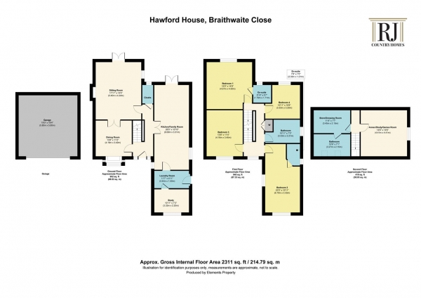 Floor Plan Image for 4 Bedroom Detached House for Sale in Braithwaite Close, Hallow, near Worcester, Worcestershire