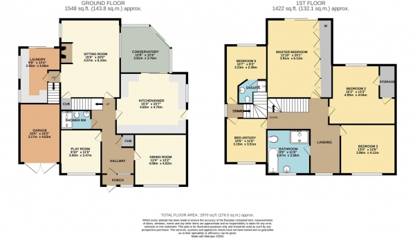 Floor Plan Image for 5 Bedroom Detached House for Sale in New Inn Lane, Shrawley, Worcestershire