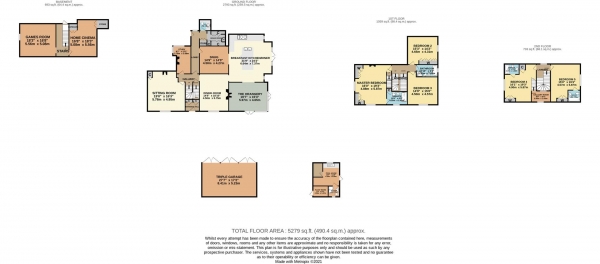 Floor Plan Image for 5 Bedroom Link Detached House for Sale in Bank Road, Little Witley, Worcester