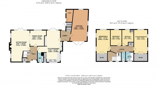 Floor Plan Image for 4 Bedroom Detached House for Sale in Chequers Lane, Wychbold, Droitwich