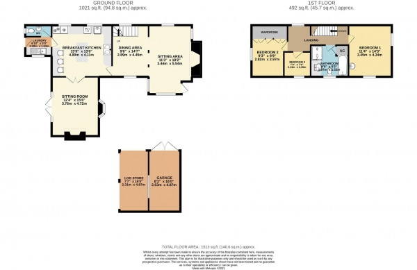 Floor Plan Image for 3 Bedroom Property for Sale in Neen Sollars, Kidderminster