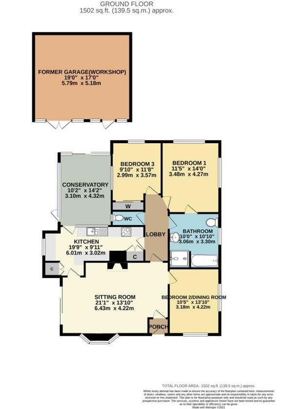 Floor Plan Image for 3 Bedroom Property for Sale in Redhouse Road, Stourport-On-Severn