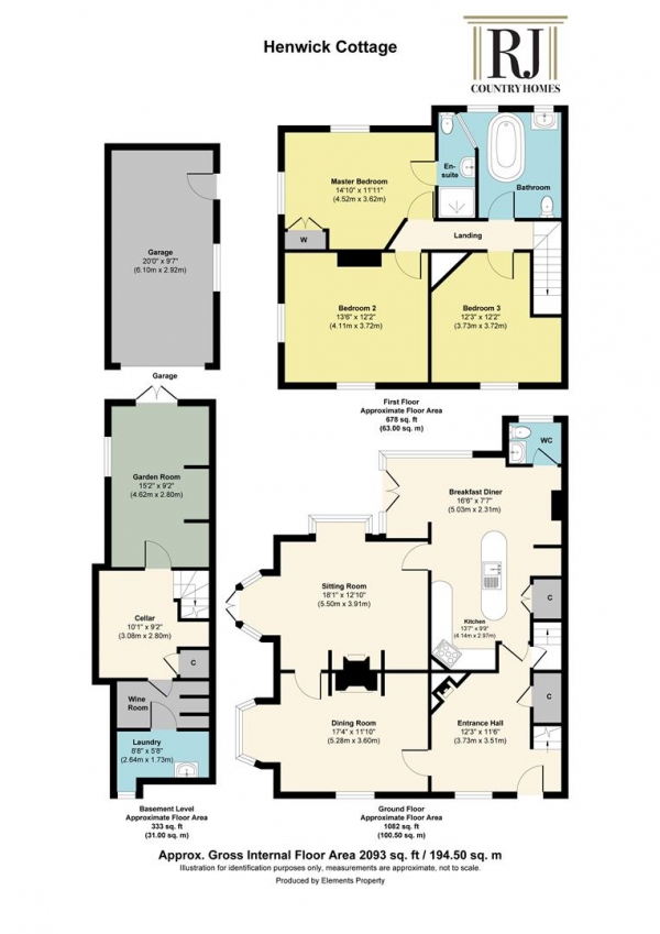 Floor Plan for 3 Bedroom Cottage for Sale in 214 Henwick Road, Worcester, WR2, 5PF - Guide Price &pound500,000
