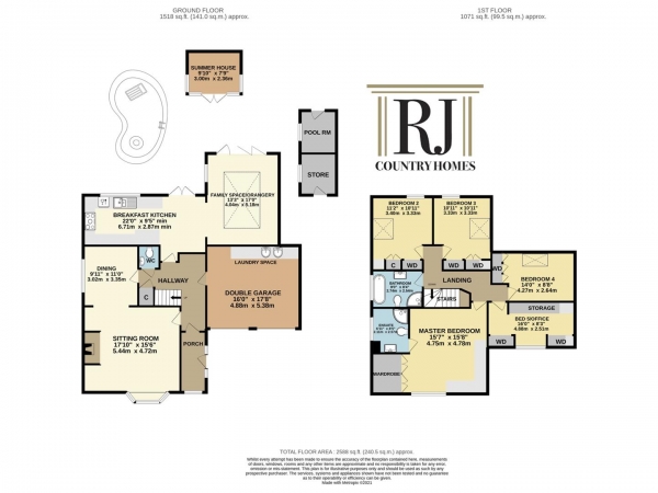 Floor Plan Image for 5 Bedroom Detached House for Sale in Areley Common, Stourport-On-Severn