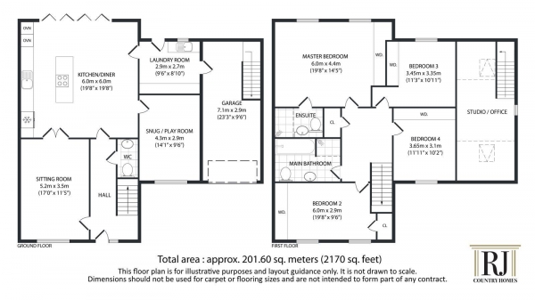 Floor Plan Image for 4 Bedroom Detached House for Sale in Rock, Kidderminster