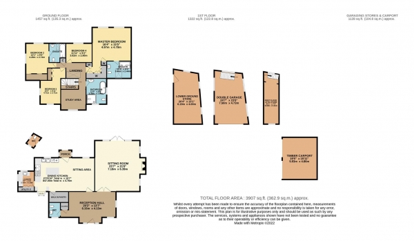 Floor Plan Image for 4 Bedroom Cottage for Sale in Impney, Droitwich