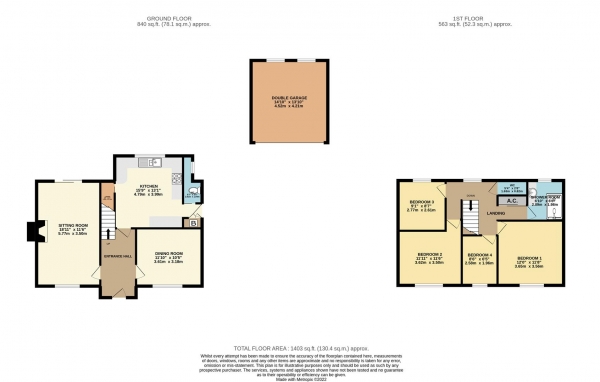 Floor Plan Image for 4 Bedroom Detached House for Sale in The Village, Hartlebury, Kidderminster