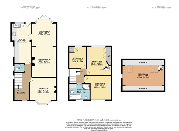 Floor Plan Image for 3 Bedroom Detached House for Sale in Belbroughton Road, Blakedown, Kidderminster