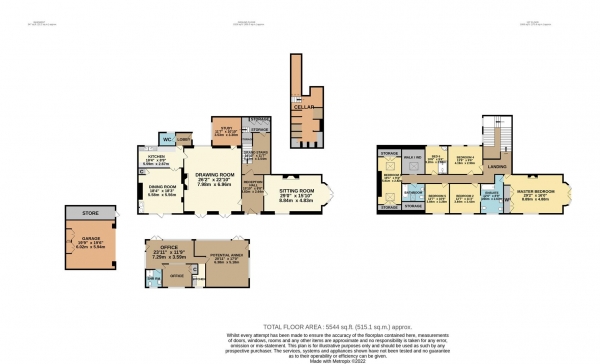 Floor Plan Image for 6 Bedroom Property for Sale in Bevere Green, Bevere, Worcester