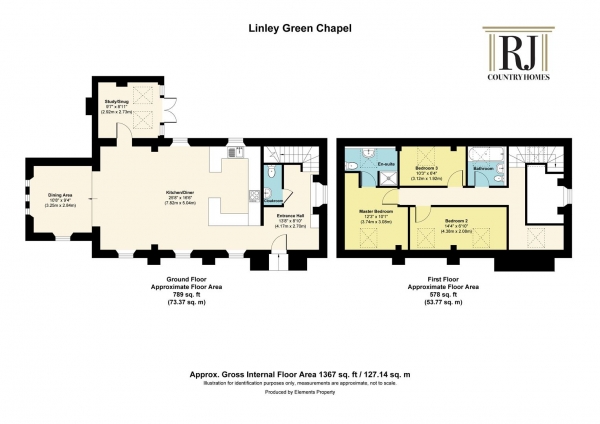 Floor Plan Image for 3 Bedroom Detached House for Sale in Linley Green, Whitbourne, Worcester