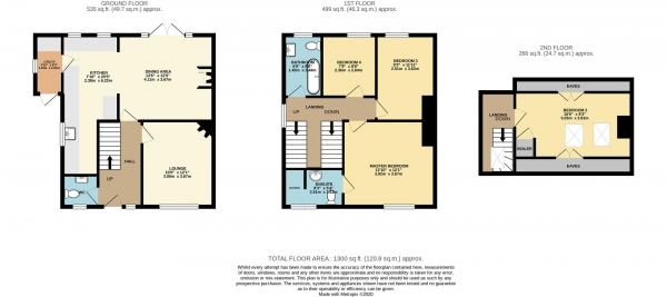 Floor Plan for 4 Bedroom Semi-Detached House for Sale in Main Road, Hallow, Near Worcester, WR2, 6PW - Offers Over &pound400,000