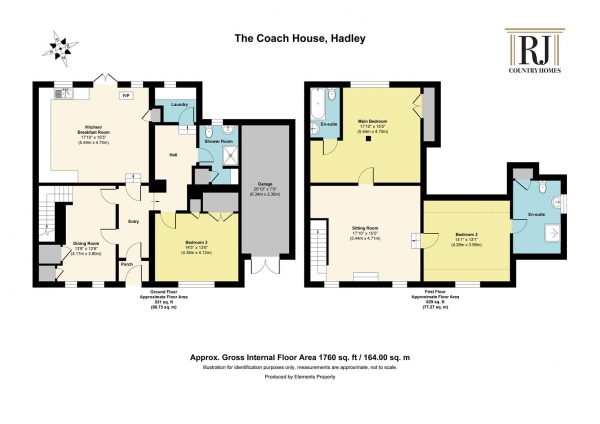 Floor Plan Image for 3 Bedroom Property for Sale in Hadley, Droitwich