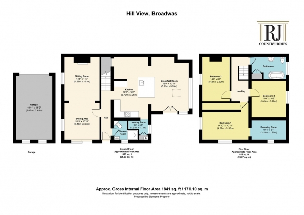 Floor Plan Image for 3 Bedroom Semi-Detached House for Sale in Little Green, Broadwas, Worcester