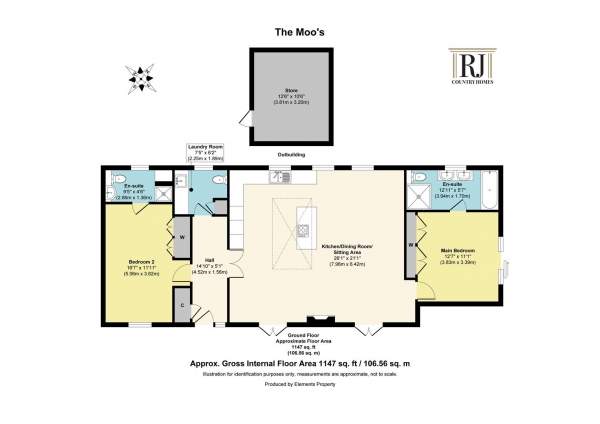 Floor Plan Image for 2 Bedroom Barn Conversion for Sale in Linley Green Road, Whitbourne, Worcester