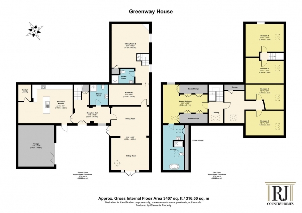 Floor Plan Image for 5 Bedroom Barn Conversion for Sale in Greenway, Rock