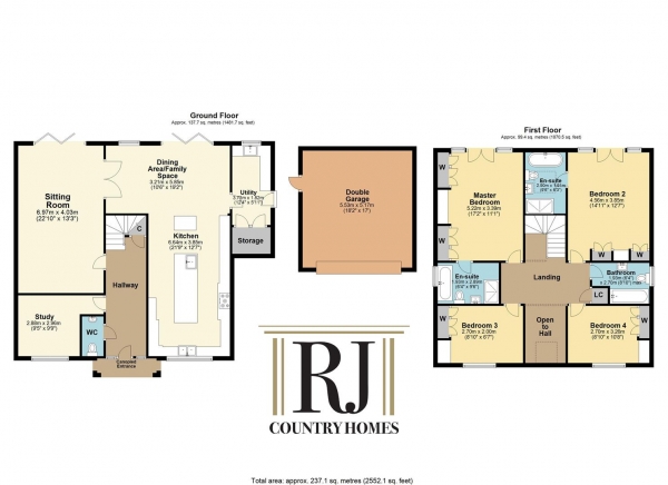 Floor Plan Image for 4 Bedroom Detached House for Sale in The Orchards, Martley, Worcester