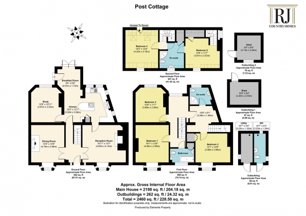 Floor Plan Image for 5 Bedroom Semi-Detached House for Sale in The Green, Hallow, Worcester