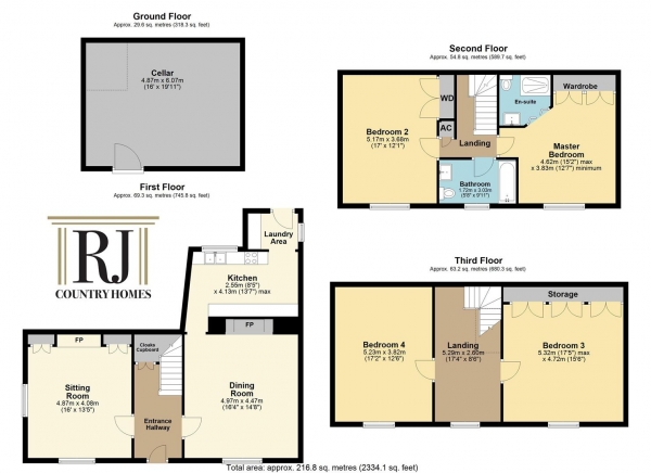 Floor Plan Image for 4 Bedroom Property for Sale in Little Green, Broadwas, Worcester