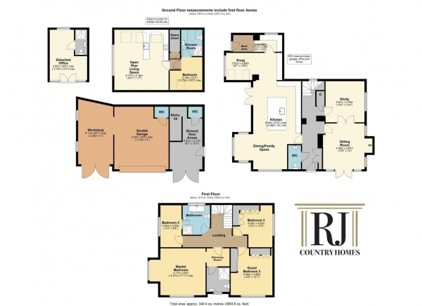 Floor Plan Image for 4 Bedroom Detached House for Sale in Button Bridge, Kinlet, Bewdley