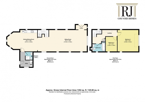 Floor Plan Image for 2 Bedroom Property for Sale in Bartestree, Hereford