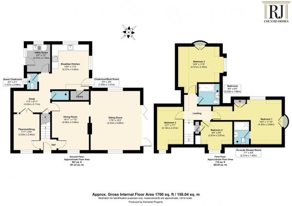 Floor Plan for 4 Bedroom Property for Sale in Rectory Lane, Shrawley, Worcester, WR6, 6TW - Guide Price &pound495,000