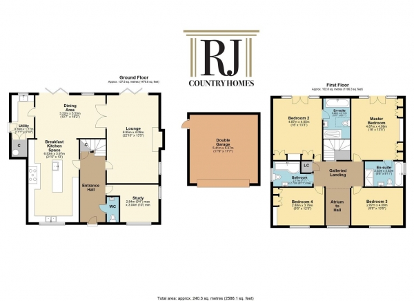 Floor Plan Image for 4 Bedroom Detached House for Sale in Cranfield, Martley, Worcester