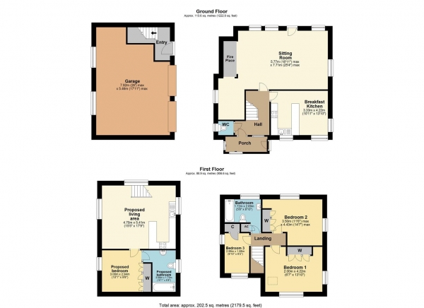 Floor Plan Image for 3 Bedroom Cottage for Sale in Martley Road, Great Witley, Worcester