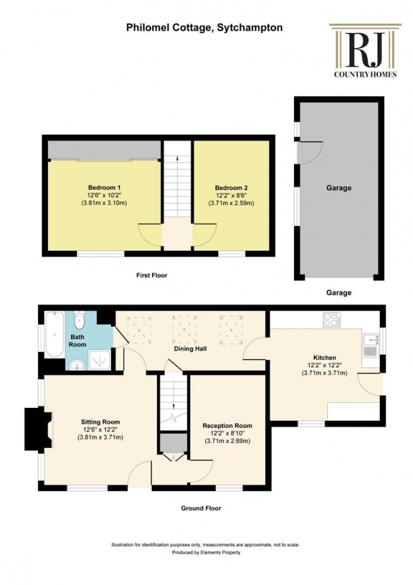 Floor Plan Image for 2 Bedroom Cottage for Sale in Sytchampton, Worcestershire