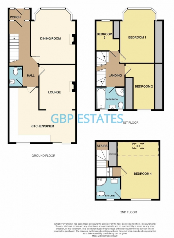 Floor Plan Image for 4 Bedroom Terraced House for Sale in Greenleafe Drive, Barkingside