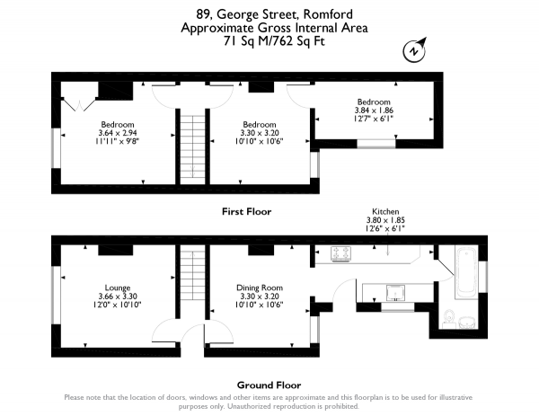 Floor Plan Image for 3 Bedroom Semi-Detached House for Sale in George Street, Romford