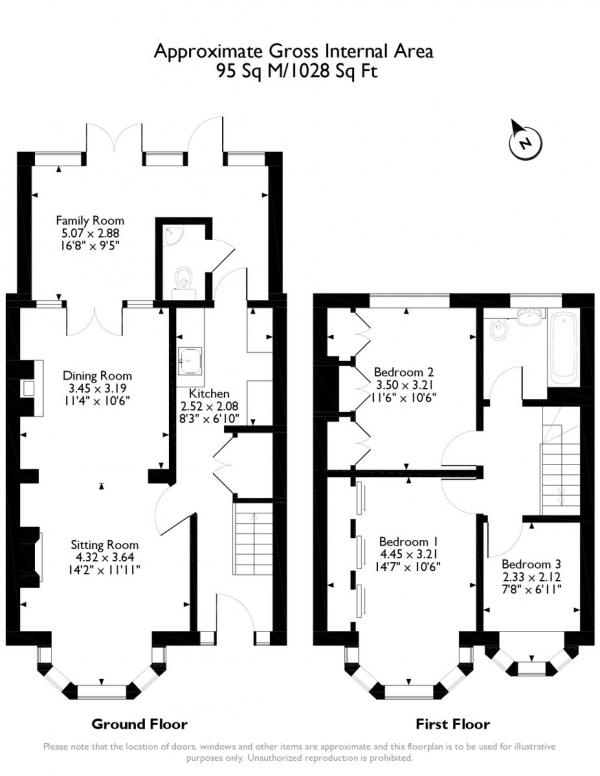 Floor Plan Image for 3 Bedroom Terraced House for Sale in Kingsmead Avenue, Romford