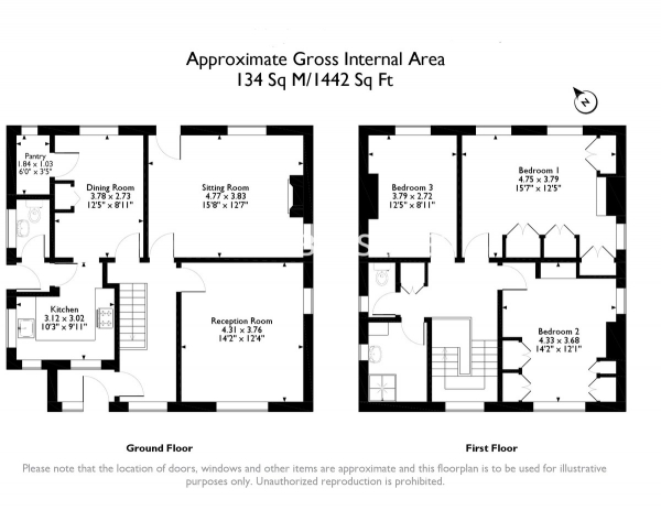 Floor Plan Image for 3 Bedroom Detached House for Sale in Slewins Lane, Hornchurch