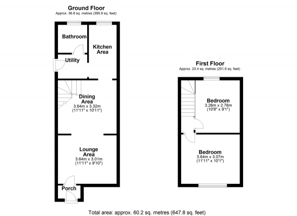 Floor Plan Image for 2 Bedroom Semi-Detached House for Sale in Shakespeare Road, Romford