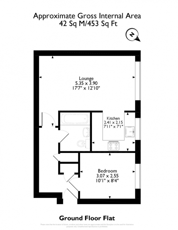 Floor Plan Image for 1 Bedroom Apartment for Sale in Holland Close, Romford