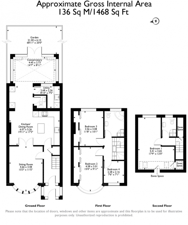 Floor Plan Image for 4 Bedroom Semi-Detached House for Sale in Park Lane, Hornchurch RM11