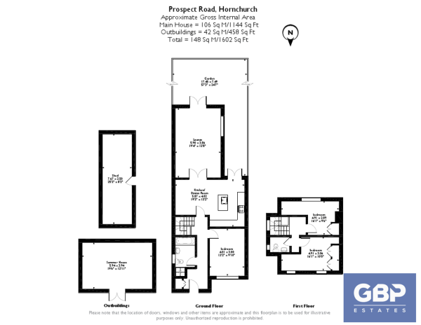 Floor Plan Image for 3 Bedroom Semi-Detached Bungalow for Sale in Prospect Road, Hornchurch