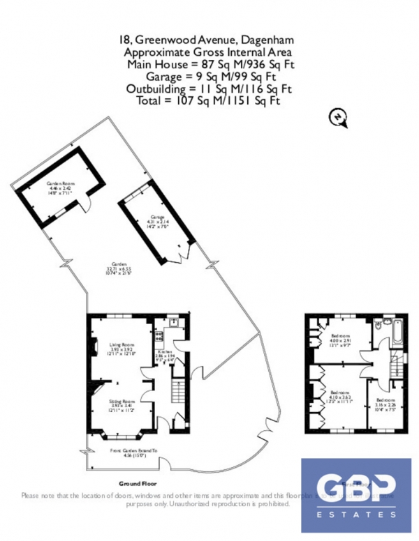 Floor Plan Image for 3 Bedroom Semi-Detached House for Sale in Greenwood Avenue, Dagenham