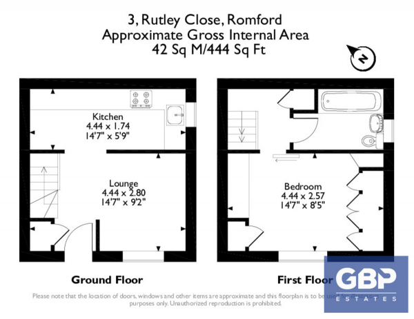 Floor Plan Image for 1 Bedroom Detached House for Sale in Rutley Close, Harold Wood