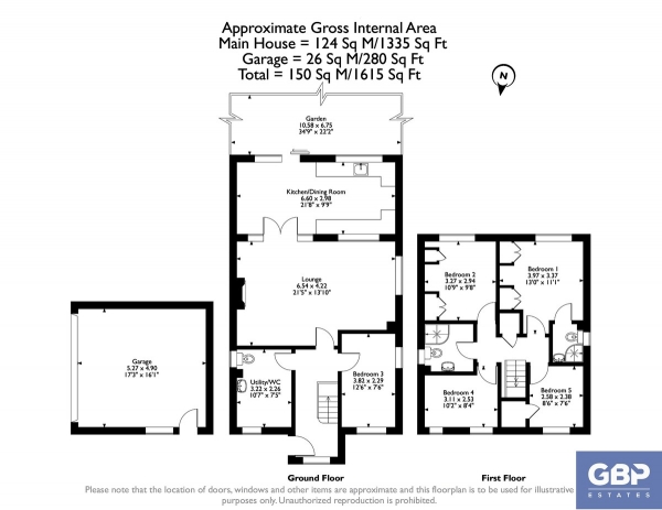 Floor Plan Image for 4 Bedroom Detached House for Sale in Sydenham Close, Romford