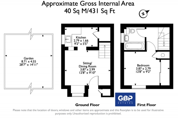 Floor Plan Image for 1 Bedroom Detached House for Sale in Cornflower Way, Harold Wood