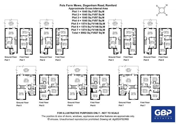 Floor Plan for 4 Bedroom Detached House for Sale in Fels Farm, Dagenham Road, Rush Green, Romford, RM7, 0NT -  &pound625,000