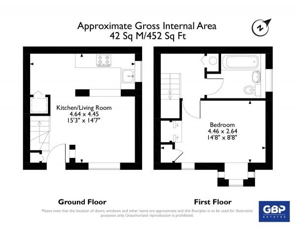 Floor Plan for 1 Bedroom Semi-Detached House for Sale in Rutley Close, Harold Wood, RM3, 0ZE - OIRO &pound265,000