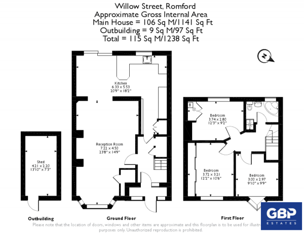 Floor Plan Image for 3 Bedroom Semi-Detached House for Sale in Willow Street, Romford